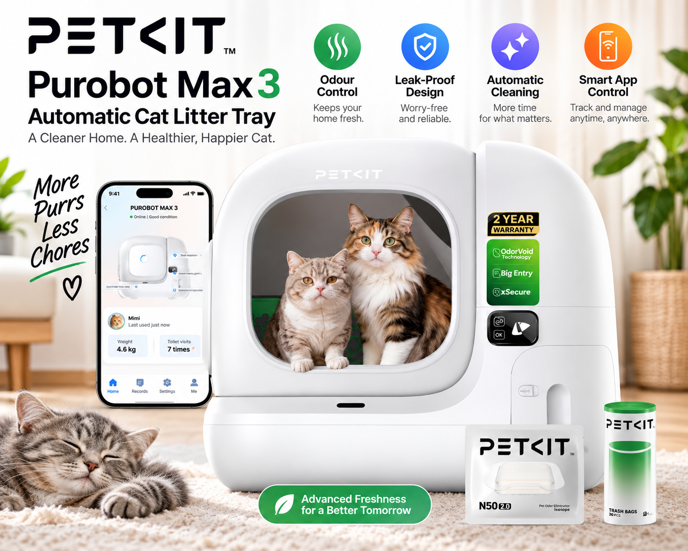 PETKIT Purobot Max 3 self-cleaning cat litter box