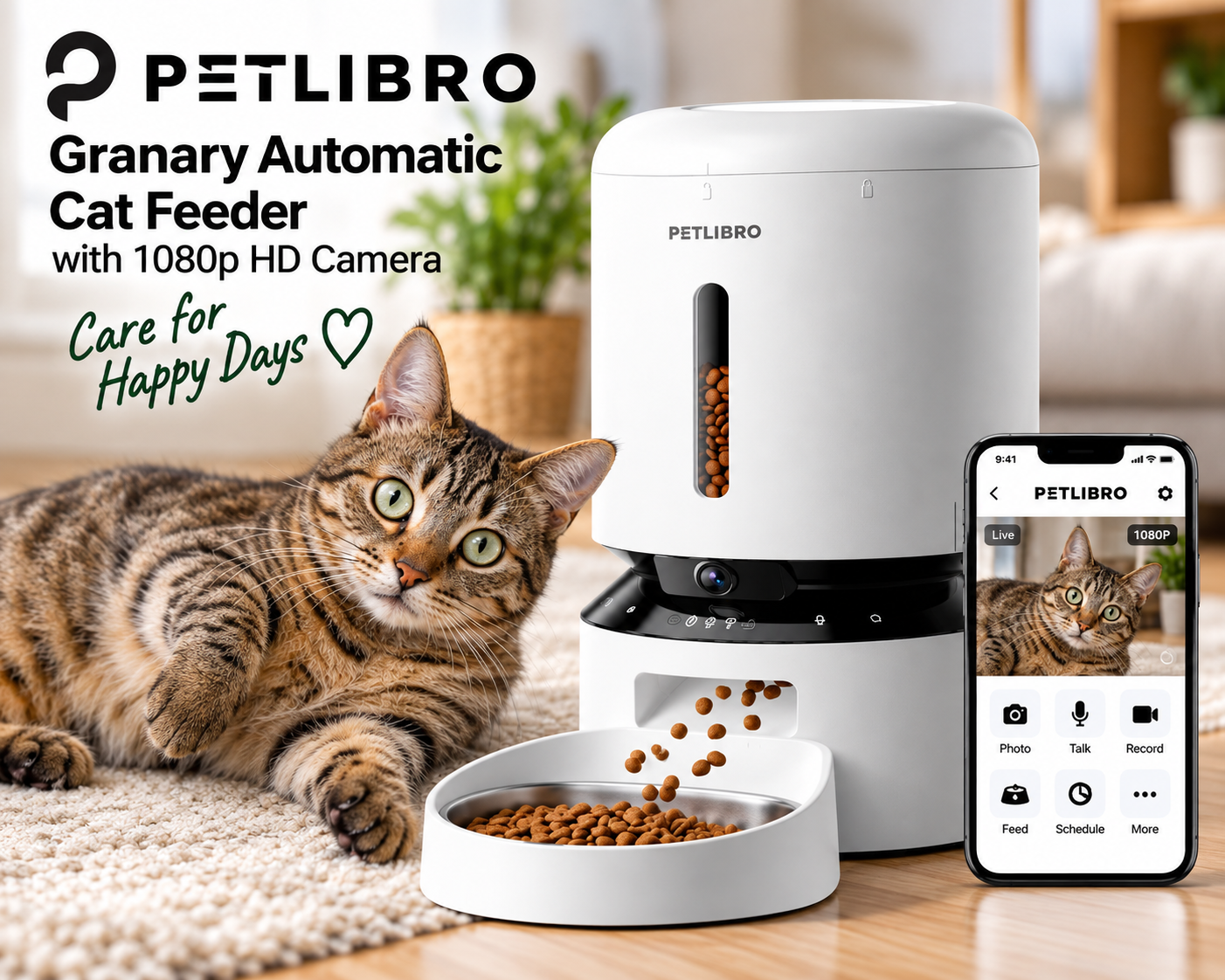 PETLIBRO Granary 5L automatic cat feeder with 1080p camera