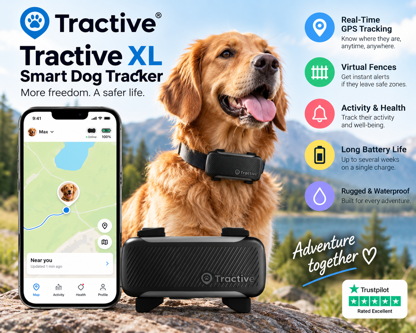 Tractive XL Smart Dog Tracker 2026 Edition