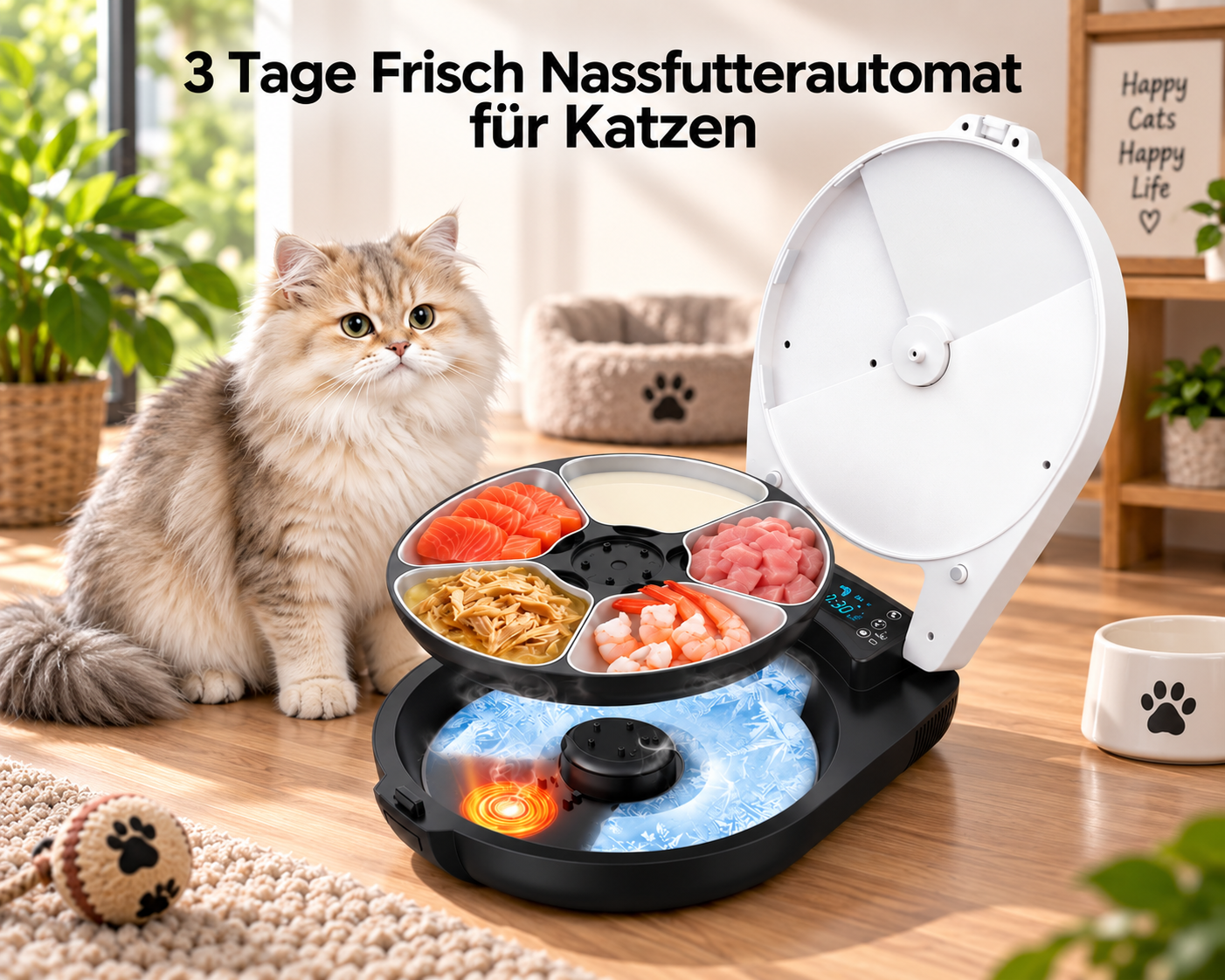 RESPURR Nassfutterautomat für Katzen mit Kühlung und Heizung