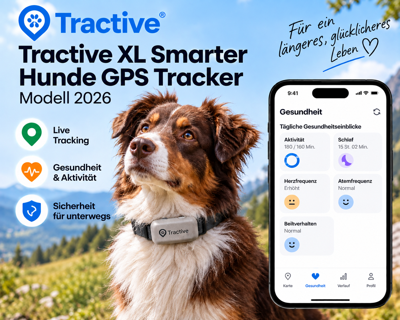 Tractive XL GPS Tracker für große Hunde Modell 2026