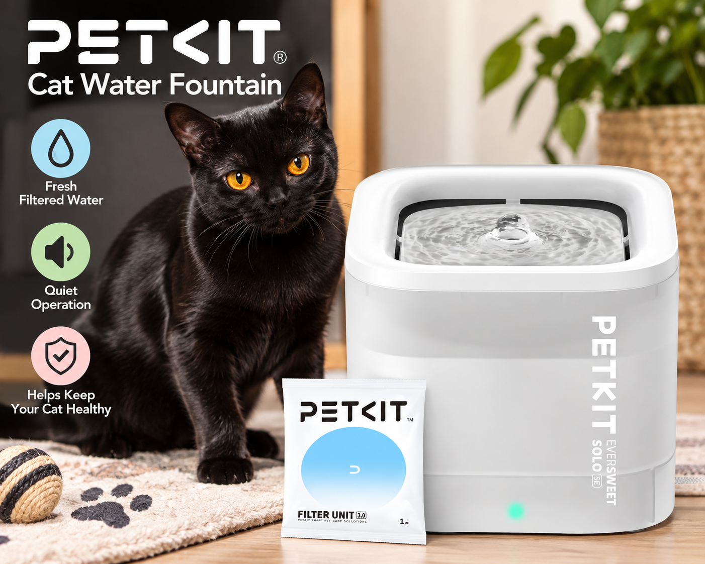 PETKIT EVERSWEET SOLO SE 1.85L cat water fountain